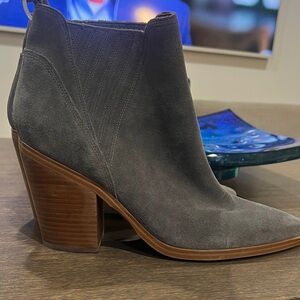 Marc Fisher Charcoal Suede Ankle Booties